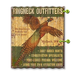 Ringneck Outfitters - Corrugated Metal Sign