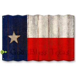 Texas Flag - Corrugated Metal