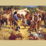 The Horse Doctor and His Medicine Bag at Rendezvous by Howard Terpning
