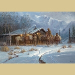 Line Shack Cowhands by G. Harvey