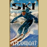 Snowflake Skier Sign