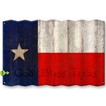 Texas Flag - Corrugated Metal