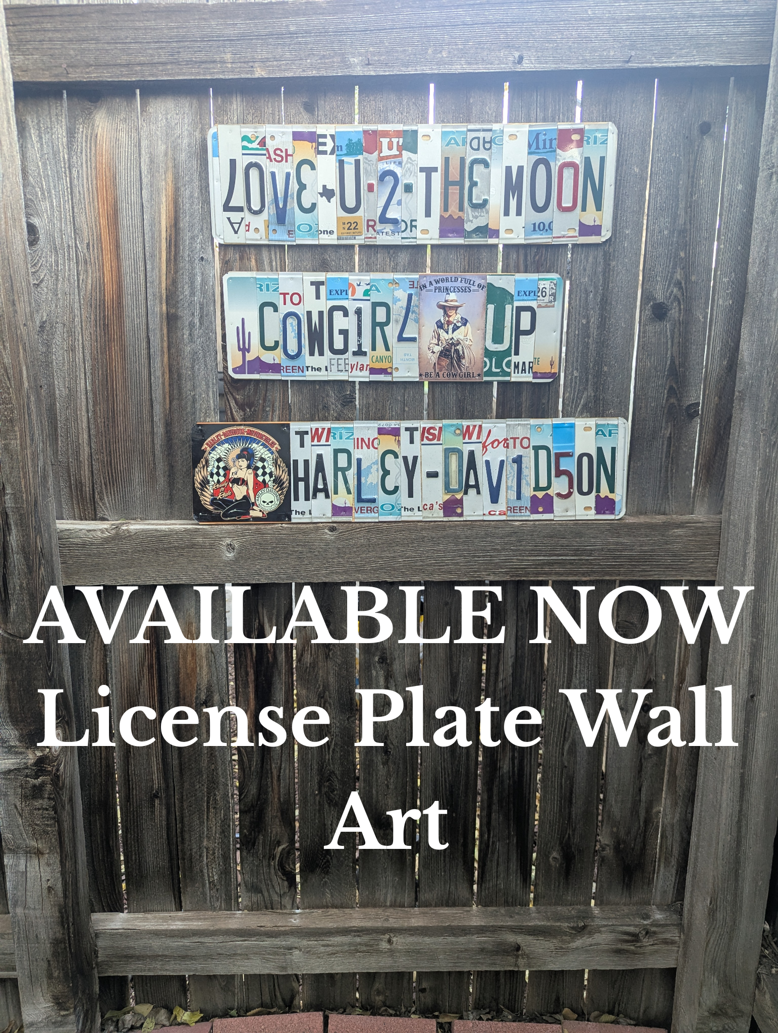 AVAILABLE NOW - License Plate Wall Art