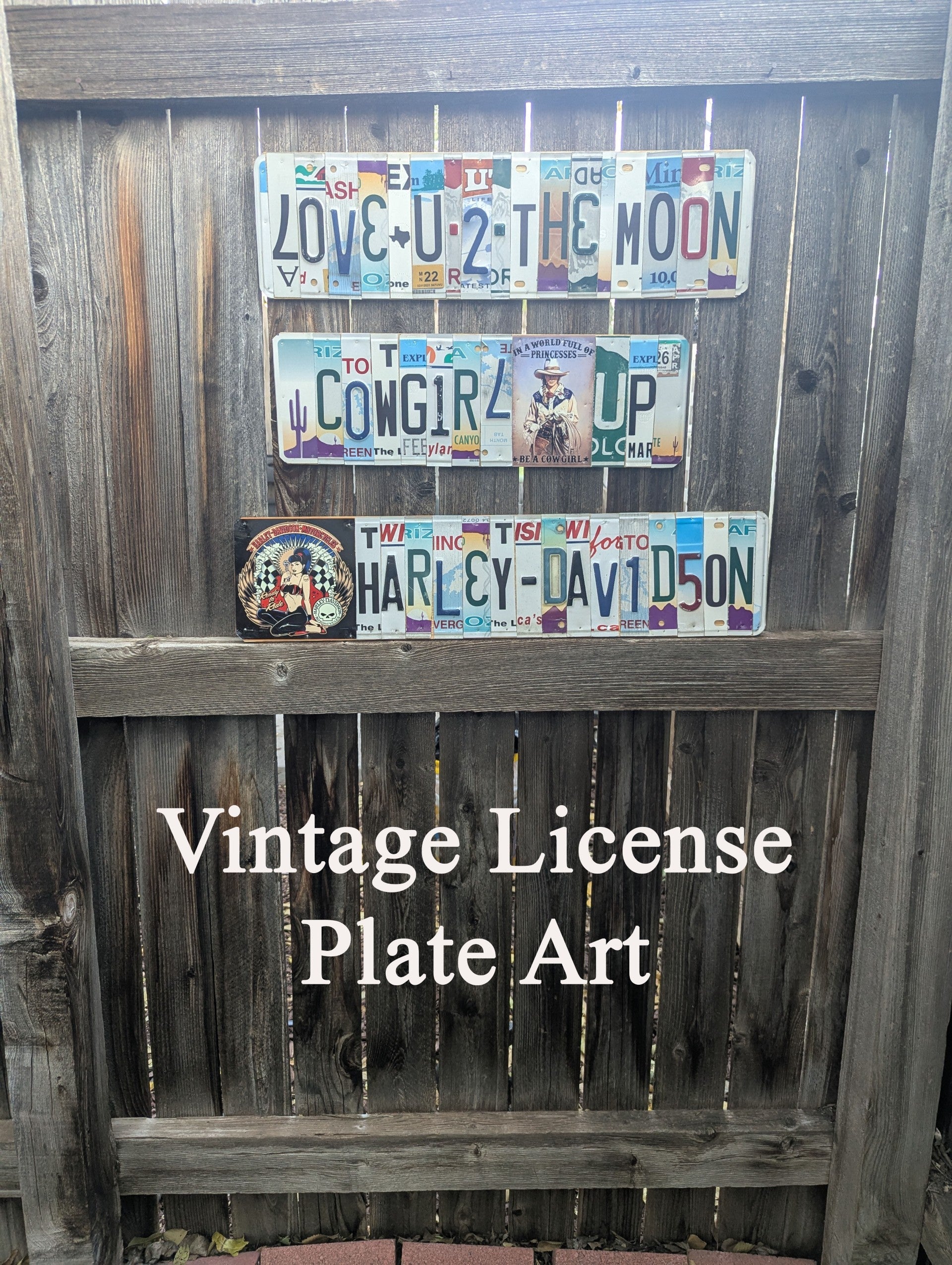 Vintage License Plate Art