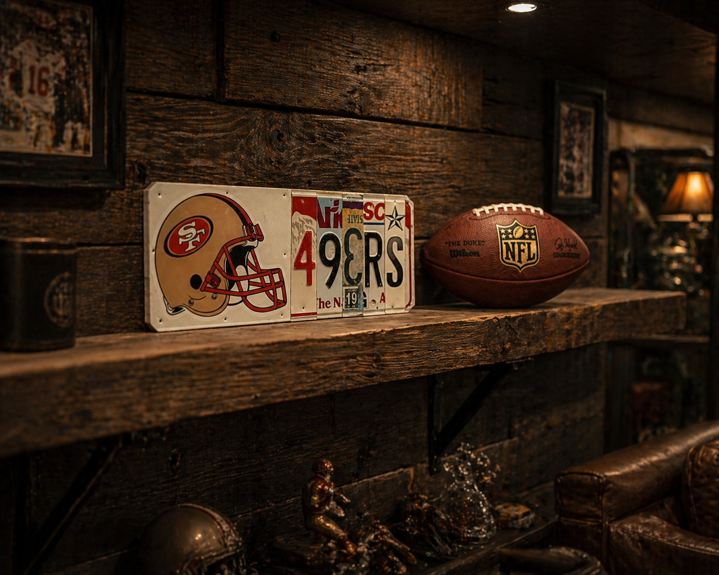 49ERS  — One-of-a-Kind License Plate Wall Art (Ready to Ship)