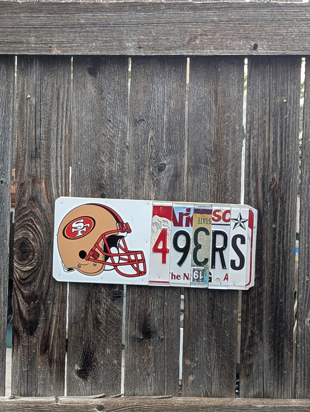 49ERS  — One-of-a-Kind License Plate Wall Art (Ready to Ship)