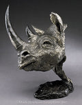 Black Rhino Mark Hopkins Sculpture Limited Edition Bronze-Made in USA