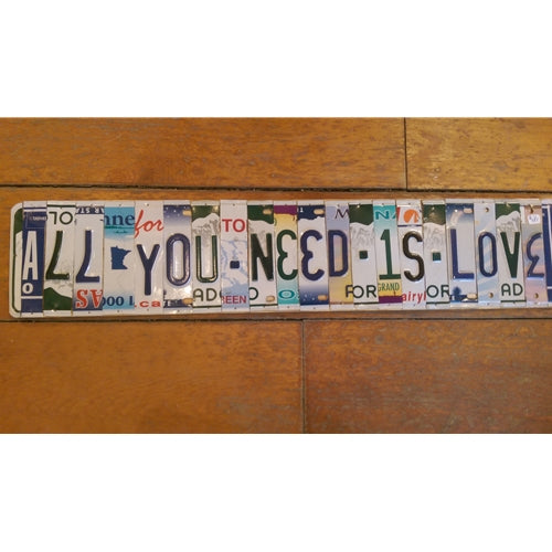 Custom License Plate - All You Need is Love