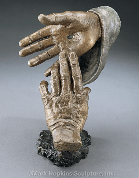 Mark Hopkins Sculpture - Believing Limited Edition Bronze - Made in USA