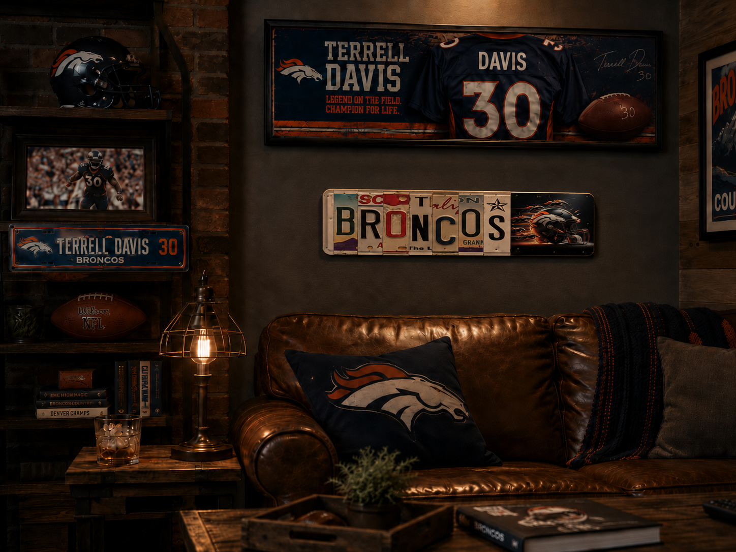 Broncos  — One-of-a-Kind License Plate Wall Art (Ready to Ship)