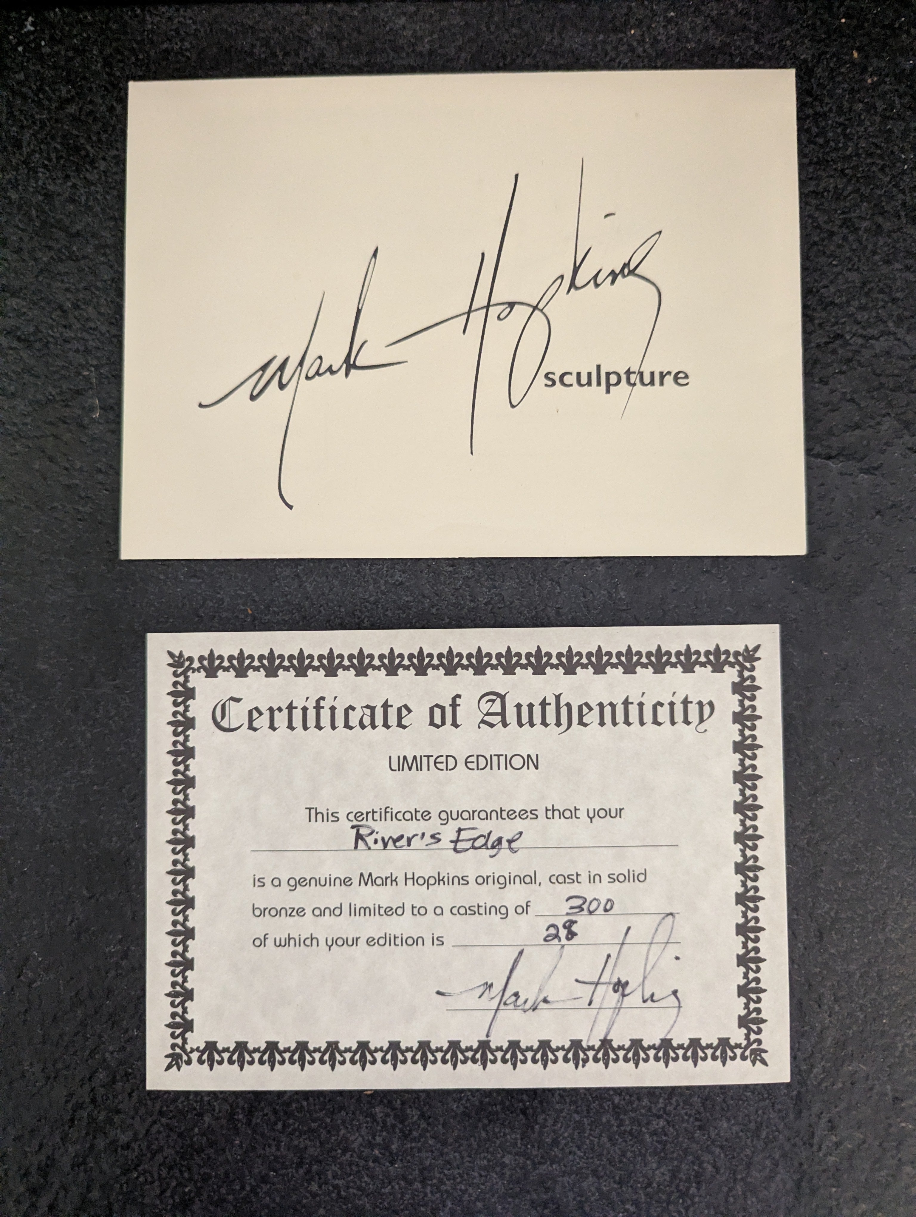 River's Edge-Mark Hopkins Limited Edition Bronze #28 of 300- Made in USA - In stock and ready to ship