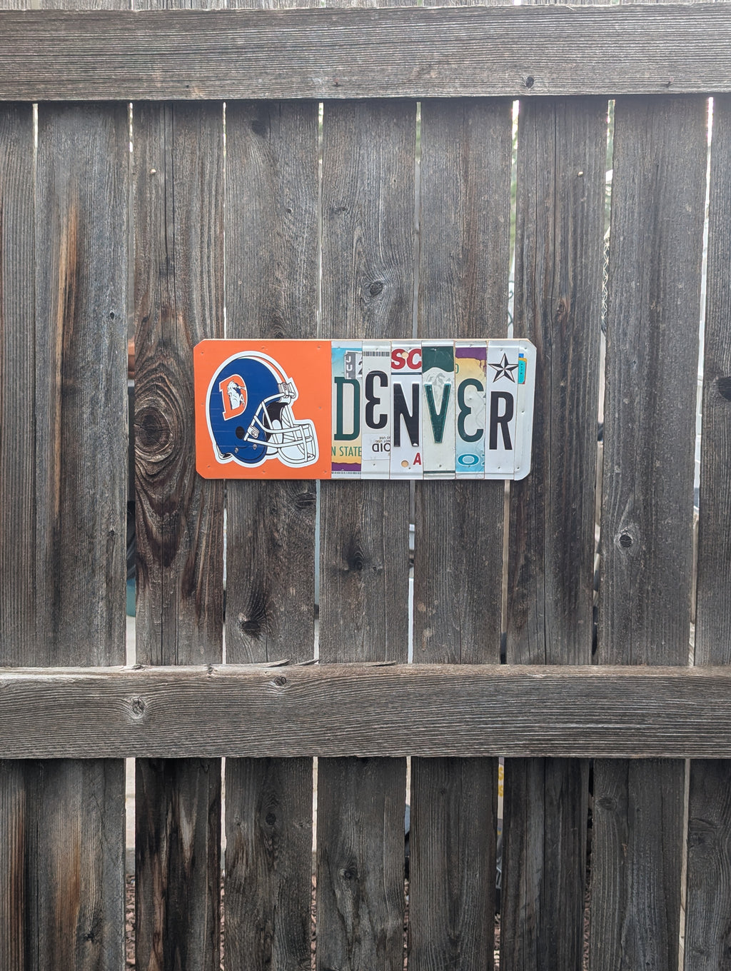 Denver — One-of-a-Kind License Plate Wall Art (Ready to Ship)