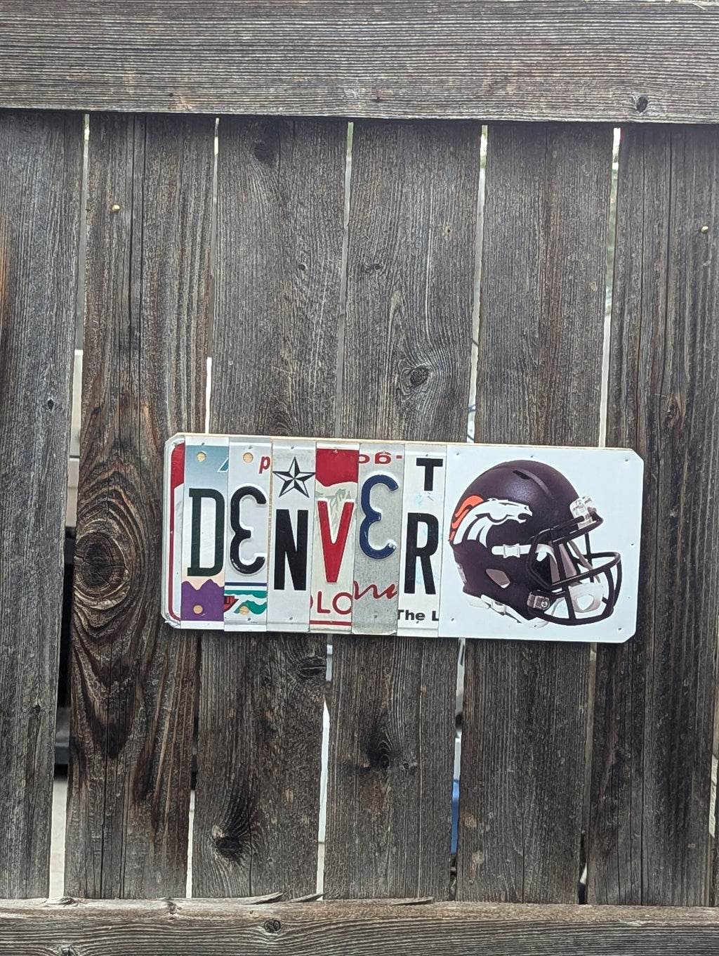 Denver — One-of-a-Kind License Plate Wall Art (Ready to Ship)