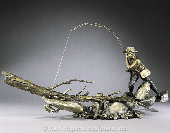 Downriver Run Mark Hopkins Sculpture Limited Edition Bronze- Made in USA