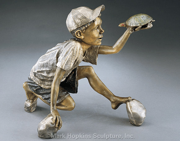 Mark Hopkins Sculpture -Face To Face -Limited Edition Bronze- Made in USA