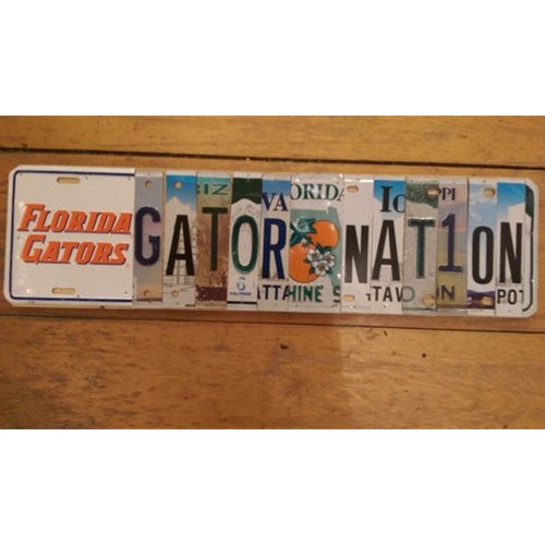 License Plate Wall Art - Gator Nation (Feature Piece)