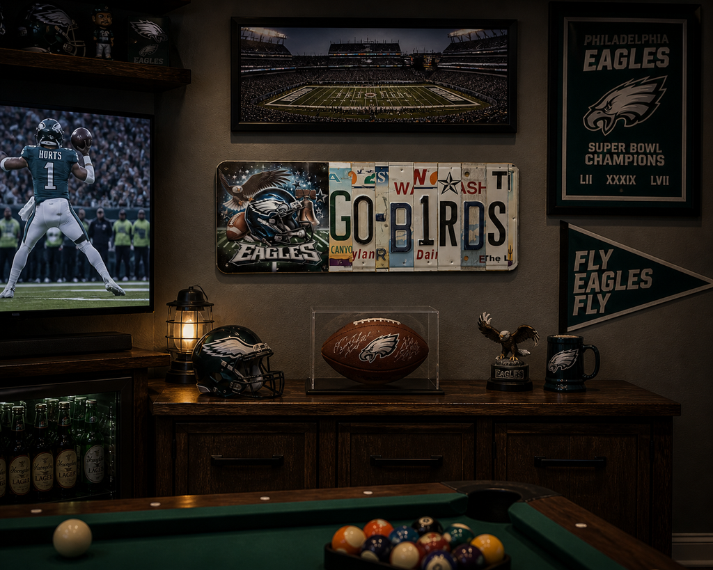 Go Birds  — One-of-a-Kind License Plate Wall Art (Ready to Ship)