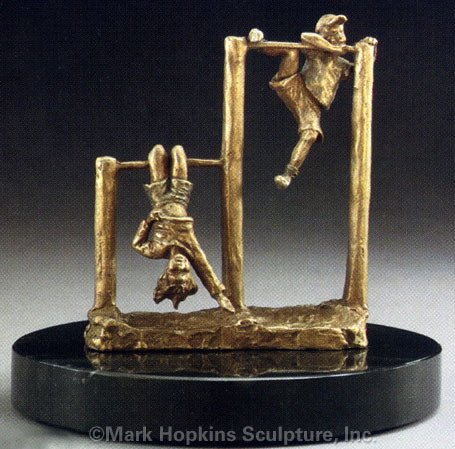 Mark Hopkins Sculpture -Hanging Around Large-Limited Edition Bronze- Made in USA