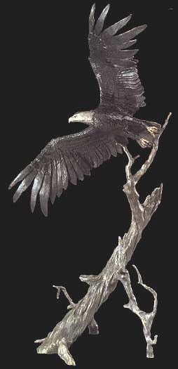 Mark Hopkins Sculpture - Into the Wind-Limited Edition Bronze- Made in USA