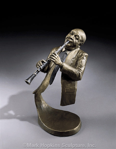 Jazz Clarinet - Mark Hopkins Sculpture -Limited Edition Bronze- Made in USA
