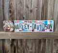 Harley Davidson — One-of-a-Kind License Plate Wall Art (Ready to Ship)