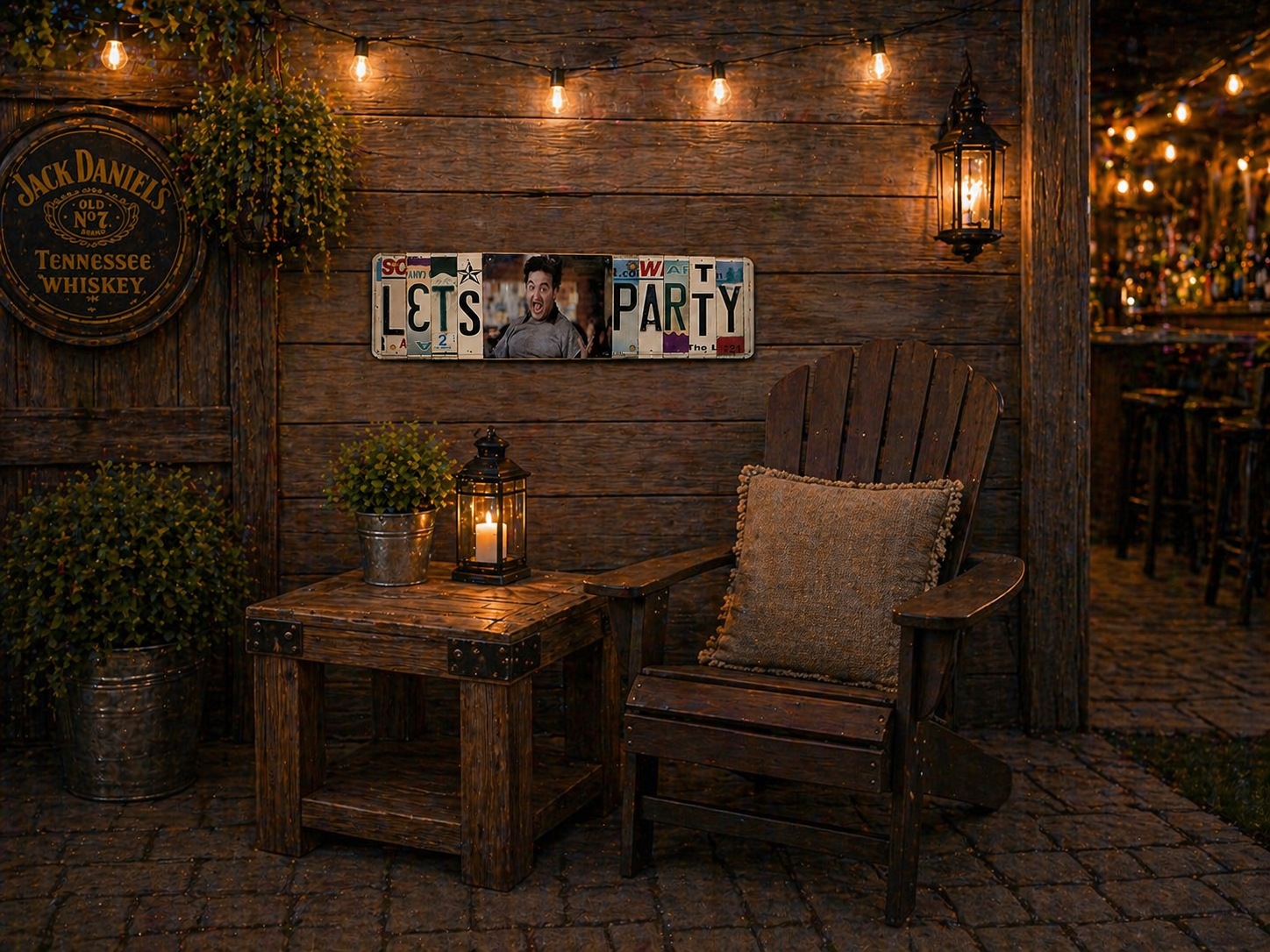 Lets Party — One-of-a-Kind License Plate Wall Art (Ready to Ship)