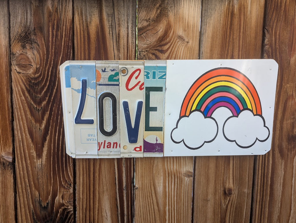 Love — One-of-a-Kind License Plate Wall Art (Ready to Ship)