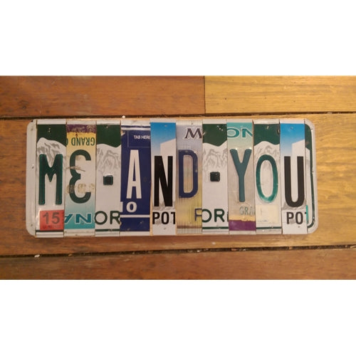 Custom License Plate - Me and you