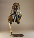 On the House - Mark Hopkins Sculpture -Limited Edition Bronze- Made in USA