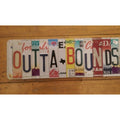 License Plate Wall Art - Outta Bounds