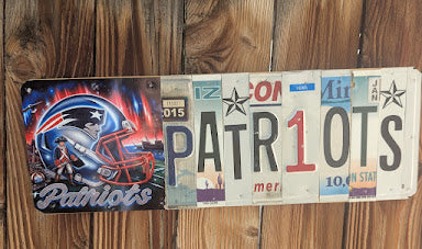 Custom License Plate Art -"Patriots"