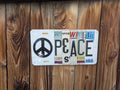 License Plate Wall Art -Peace (Feature Piece)