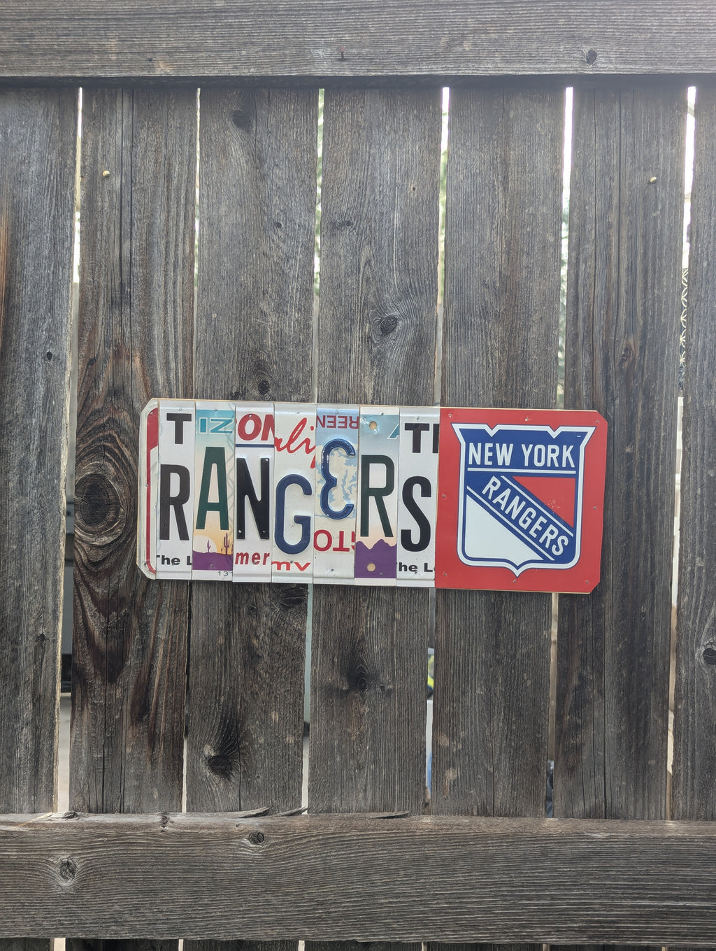 Rangers  — One-of-a-Kind License Plate Wall Art (Ready to Ship)
