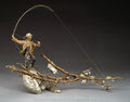 Setting the Hook Female Mark Hopkins Sculpture Limited Edition Bronze- Made in USA