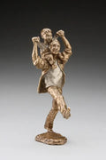 Shoulder Ride Boy Mark Hopkins Sculpture Limited Edition Bronze- Made in USA