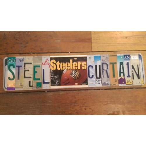 Custom License Plate - Steel Curtain (Logo)