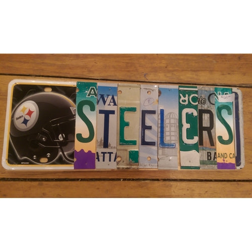 License Plate Wall Art - Steelers (Helmet)