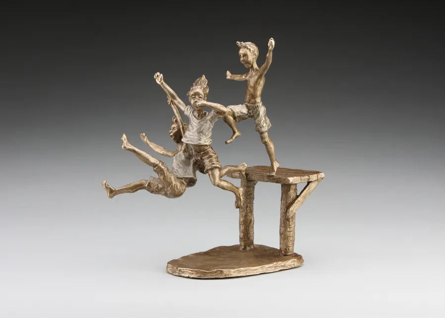 Mark Hopkins Sculpture -Swimmin Hole -Limited Edition Bronze- Made in USA