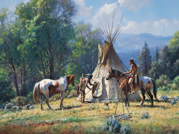 "Empty Lodge" Martin Grelle - Giclee on canvas  30 x 40 S/N 150
