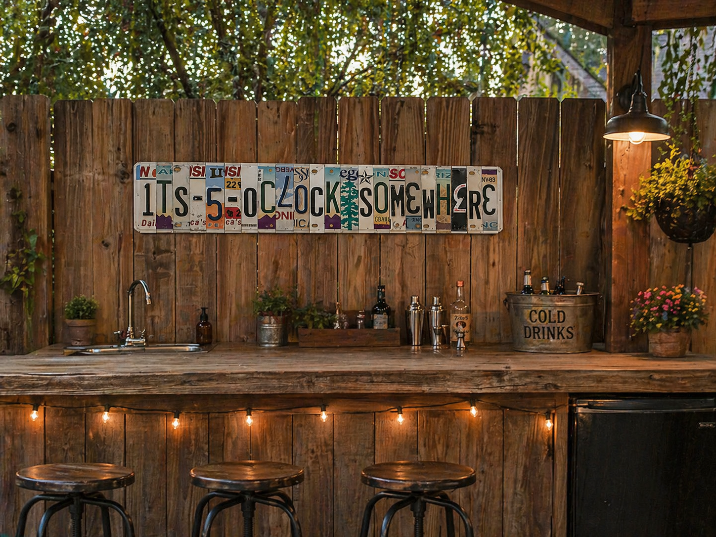 It's 5 Oclock Somewhere — One-of-a-Kind License Plate Wall Art (Ready to Ship)