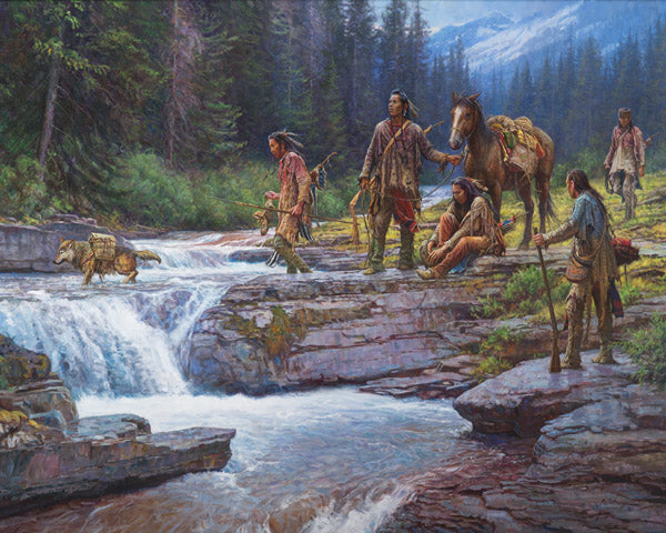 "Passage of Falling Water" Martin Grelle - Giclee on canvas  32 x 40 S/N 150