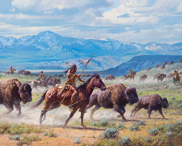 "The Run" Martin Grelle - Giclee on canvas  30 x 30 S/N 150
