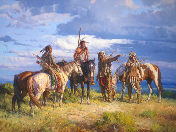 "When Wolves Speak" Martin Grelle - Giclee on canvas  24 x 32 S/N 150
