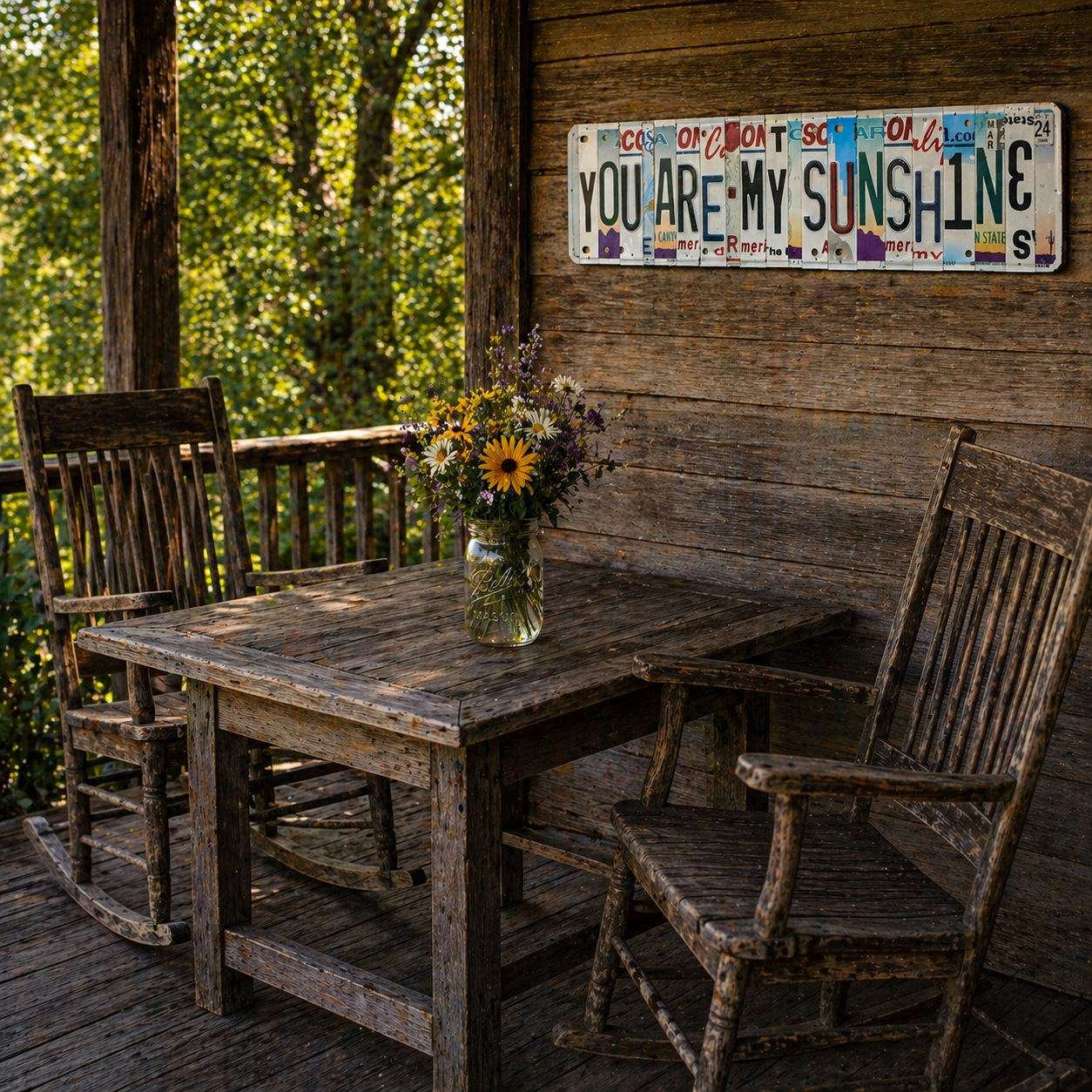 You Are My Sunshine  — One-of-a-Kind License Plate Wall Art (Ready to Ship)