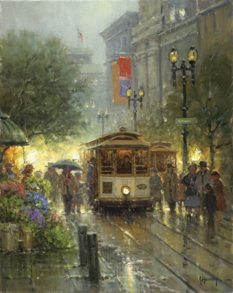 Cable Cars on Powell Street by Mark Hopkins