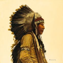 Black Elk's Great Grandson by James Bama