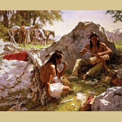 Hard Trails Wore Out More Than Ponies by Howard Terpning