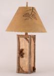 Pine Cone Wood Lamp