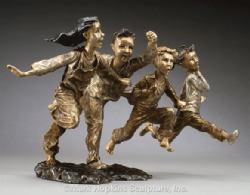 First One There Mark Hopkins Bronze Sculpture,