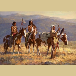 Grandfather Prays To The Sun by Howard Terpning